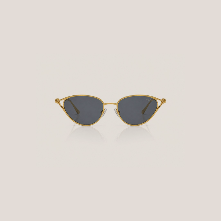 Classic grey | Aeen classic grey cat-eye sunglasses displayed in a clean, minimalist studio product shot